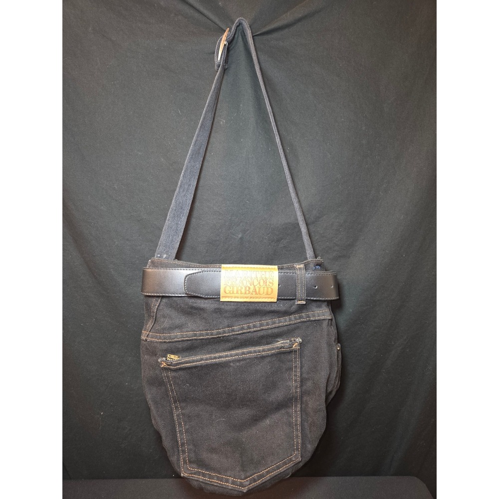 Marithe Francois Girbaud Vintage 95 Denim Jean Bag Belted Crossbody Shoulder Bag